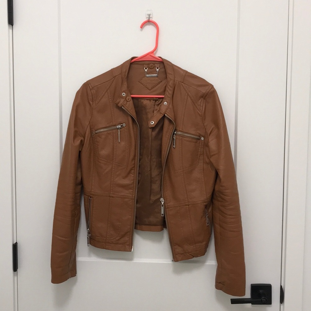 Long Sleeve Leather Jacket